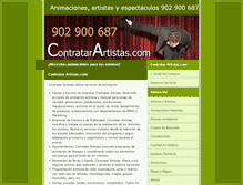 Tablet Screenshot of contratarartistas.com